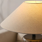 lampe table bois marron abat jour beige led éclairage intérieur haute qualité française