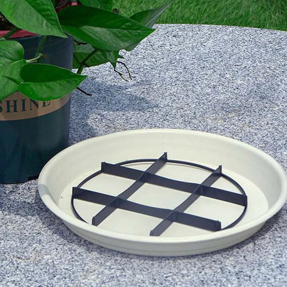 supports pots plastique grille circulation air extérieur noir blanc vert