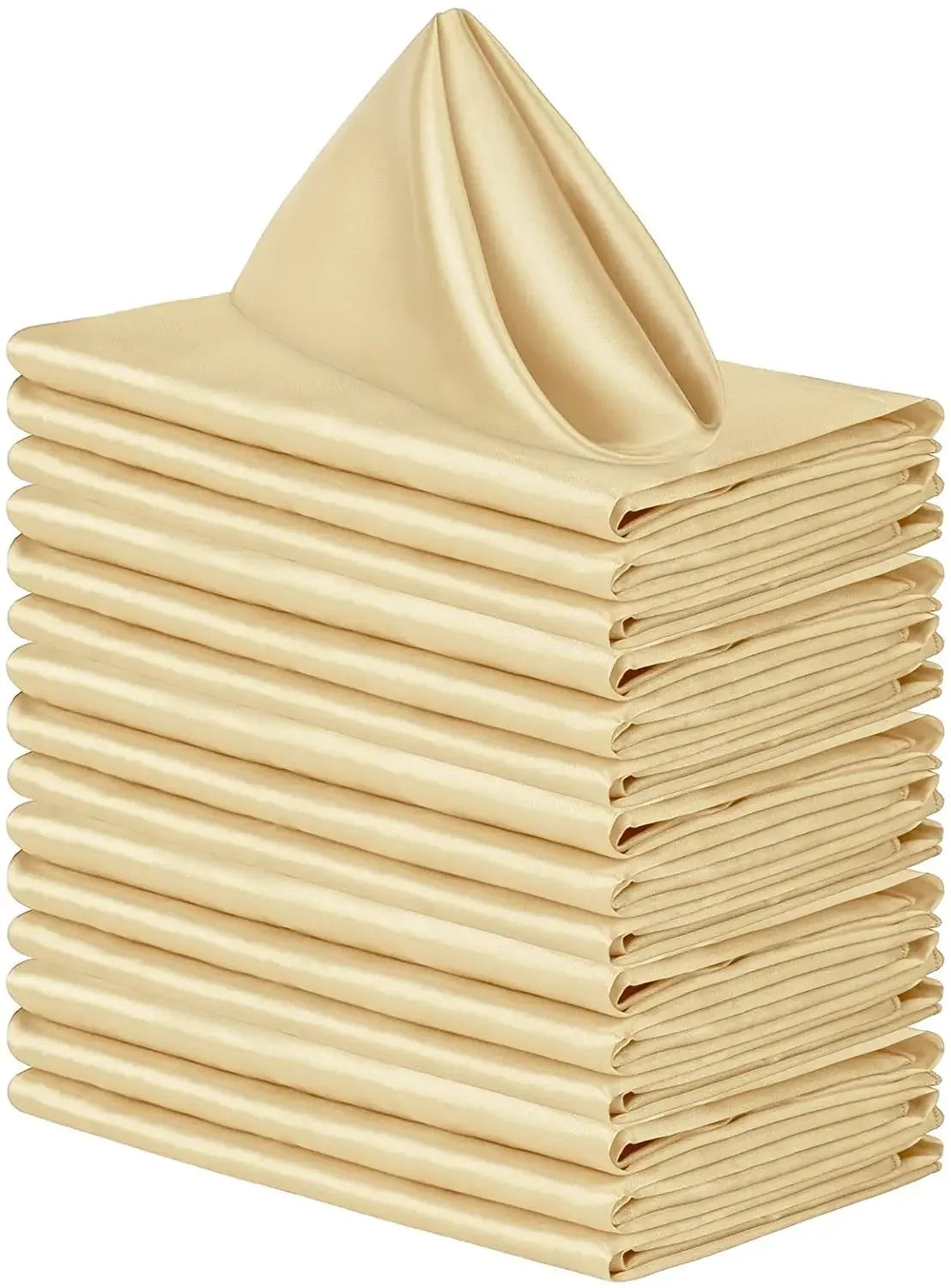 serviettes table satin vert classique réutilisables mariage fêtes maison restaurant uni opaques