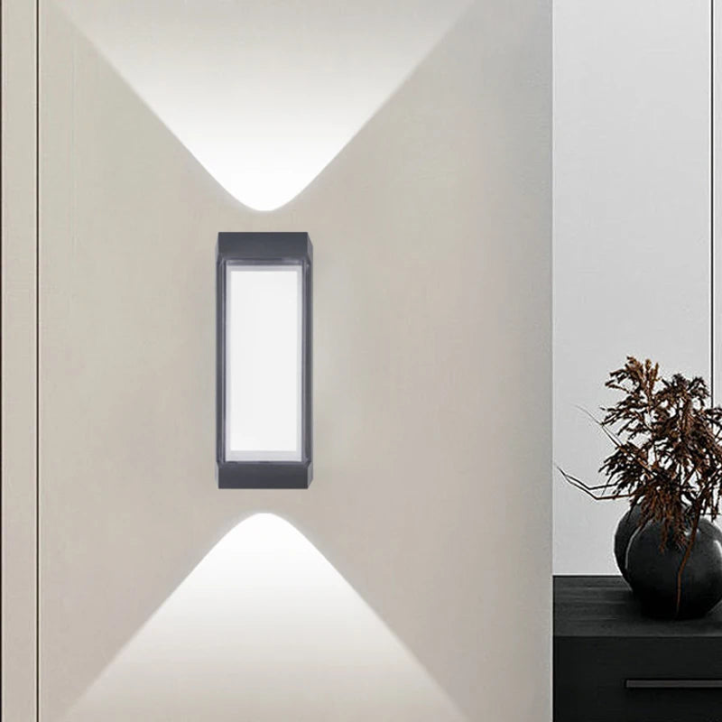 lampe murale moderne led noir blanc éclairage haut bas cuisine chambre salon étude entree