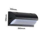 lampe murale moderne led ip65 étanche noir blanche éclairage extérieur jardin cloisonalley