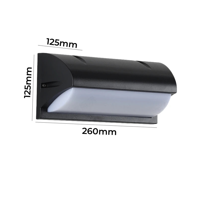 lampe murale moderne led ip65 étanche noir blanche éclairage extérieur jardin cloisonalley