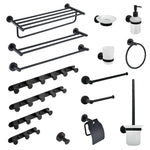 accessoires salle bain porte serviettes noir mat moderne barre serviettes porte savon hygiénique crochets