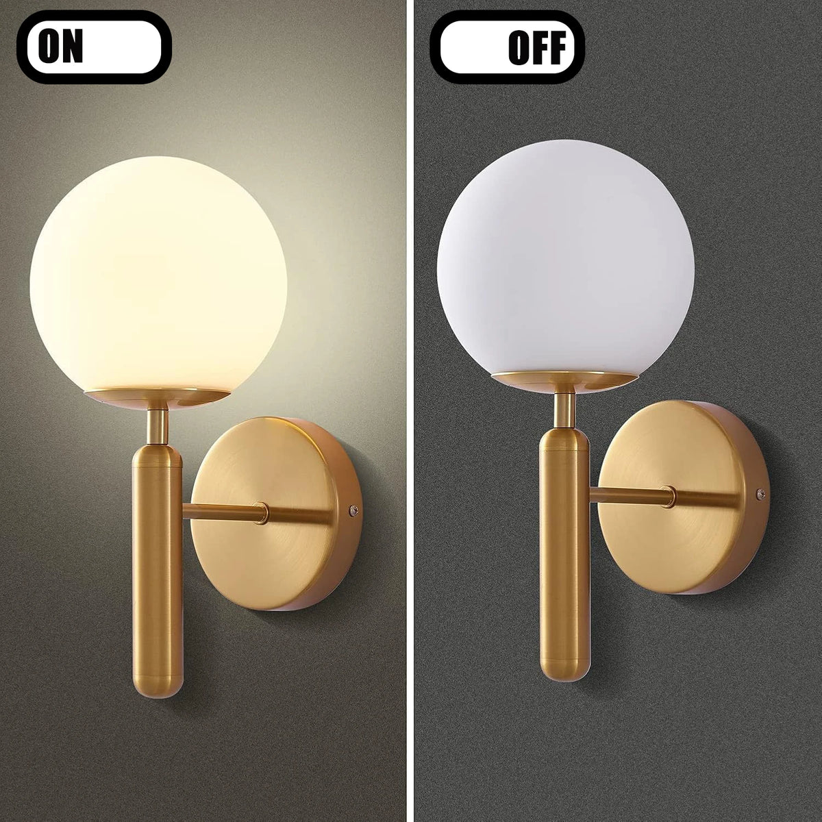 applique murale moderne or noir led éclairage chambre cuisine salle manger fixée mur minimaliste