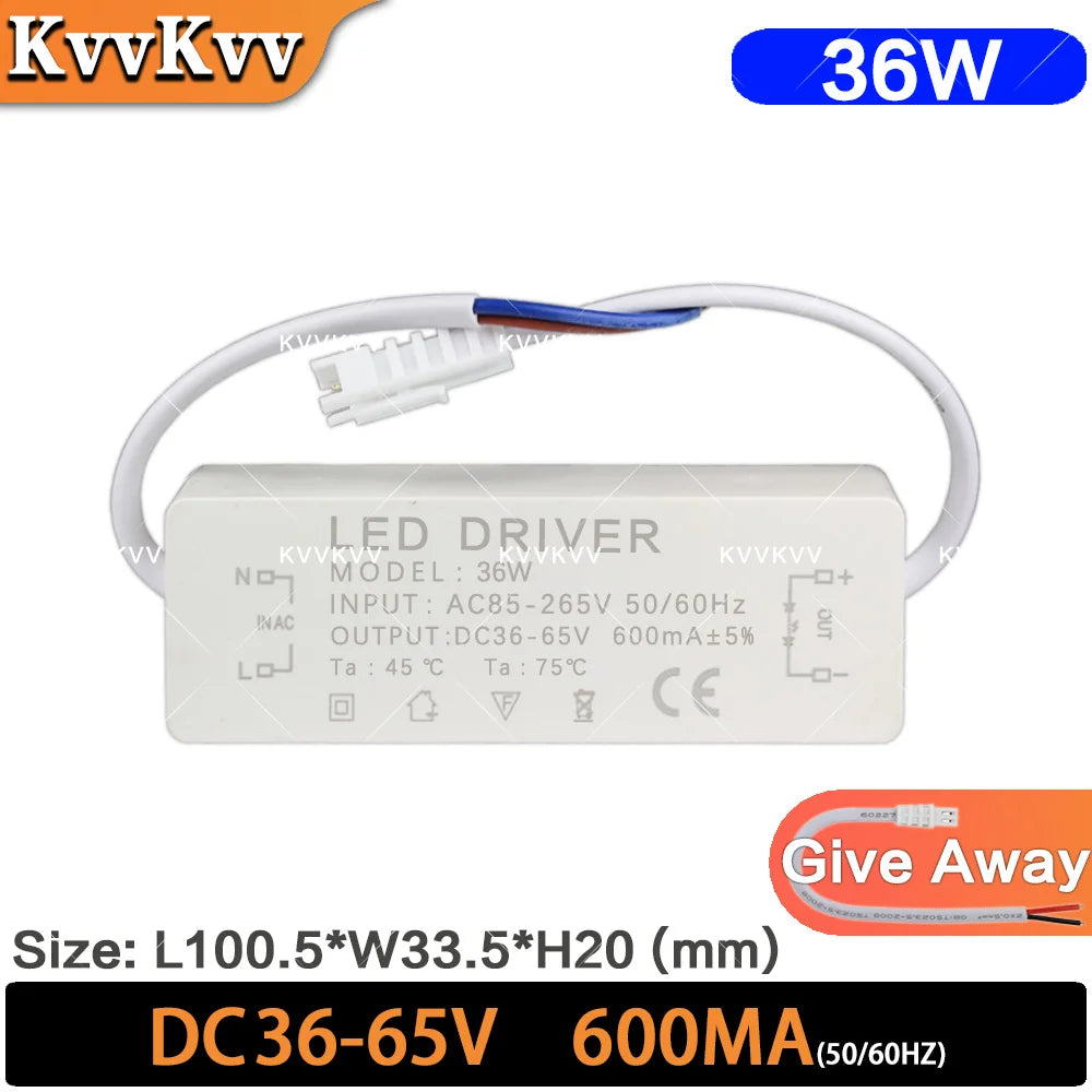adaptateur alimentation led driver 36w 30w 18w constante 300ma moderne encastrable