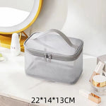 sac maquillage noir maille moderne poignée cosmétiques pinceaux maquillage rangement salle bain