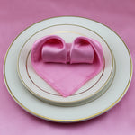 serviette table satin pliée forme coeur mariage décoration fête