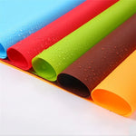 tapis silicone cuisson rectangle moderne orange bleu jaune rouge vert marron lisse uniforme