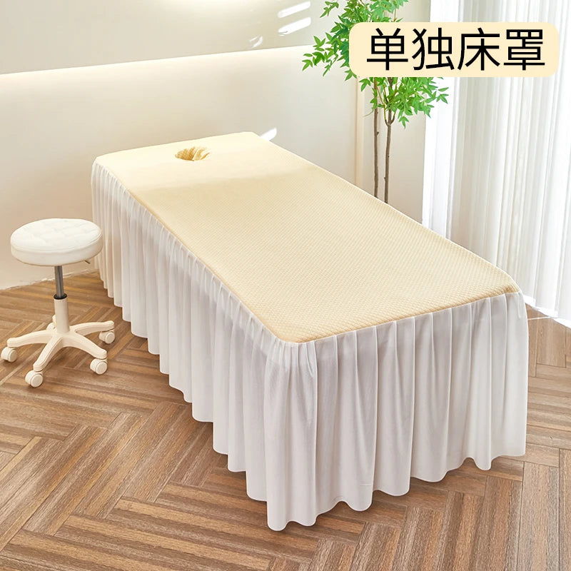 housses lit polyester coton brodé texture blanche moderne ruban adhésif inclusion
