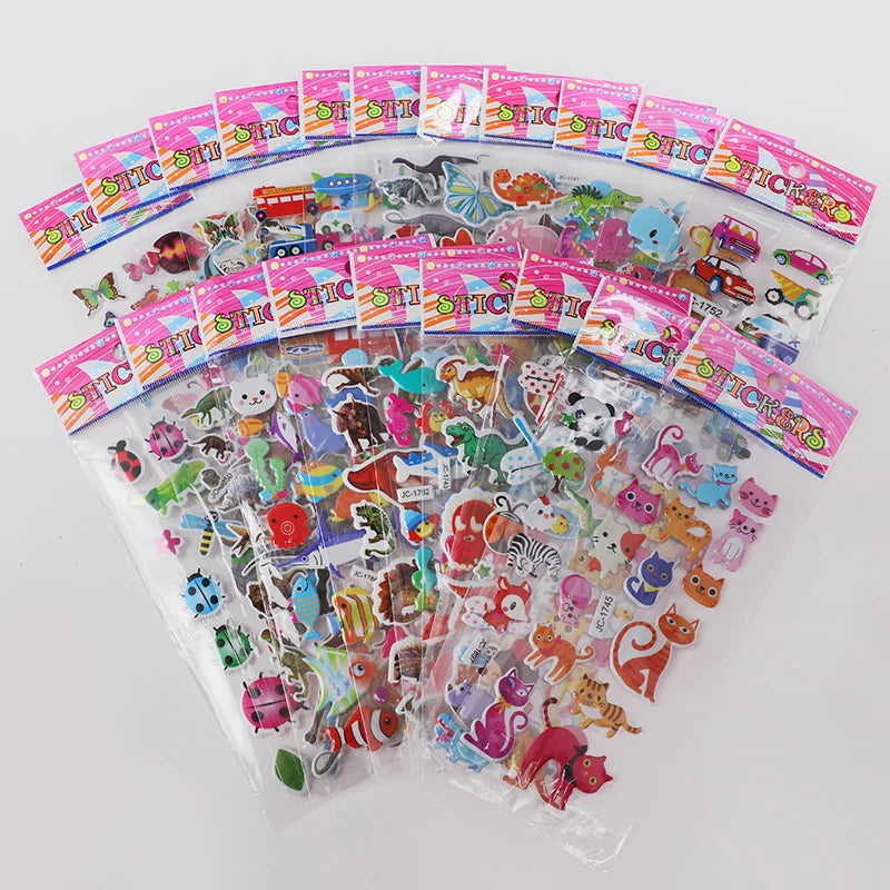 sticker autocollant animal cartoon multicolore occasion fête anniversaire noël enfants adolescents