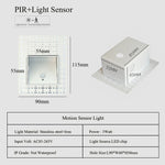Plaque lumière LED intégrée moderne perforée blanc sensoriel 100 240V