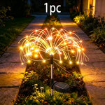 lumières solaires feux d'artifice multicolores modernes extérieur autoinstallables scintillantes vacances led jardin