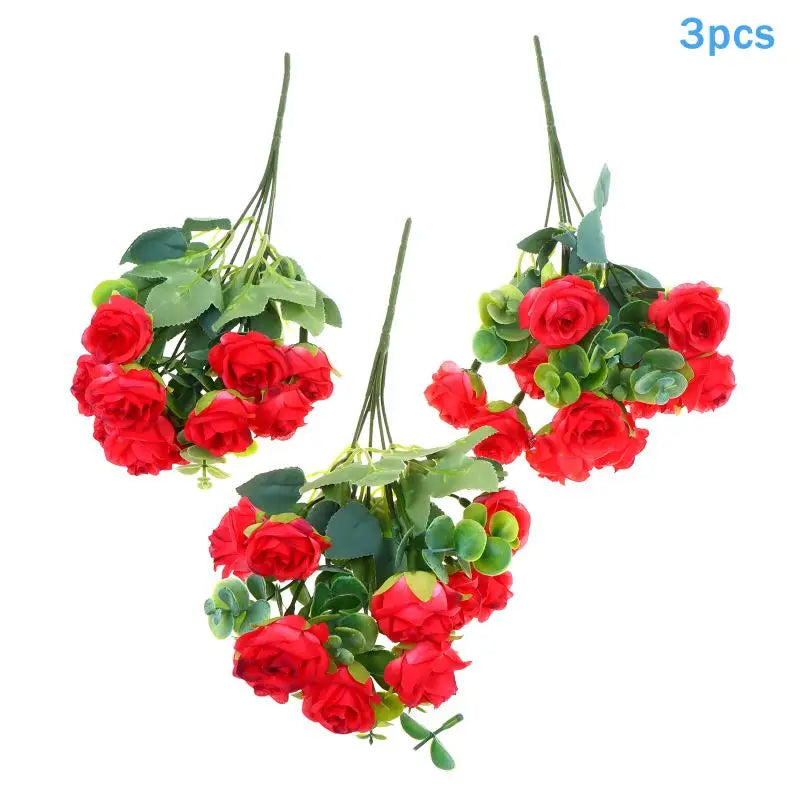 décoration intérieure bouquet roses artificielles modernes élégantes vase transparent anniversaire mariage