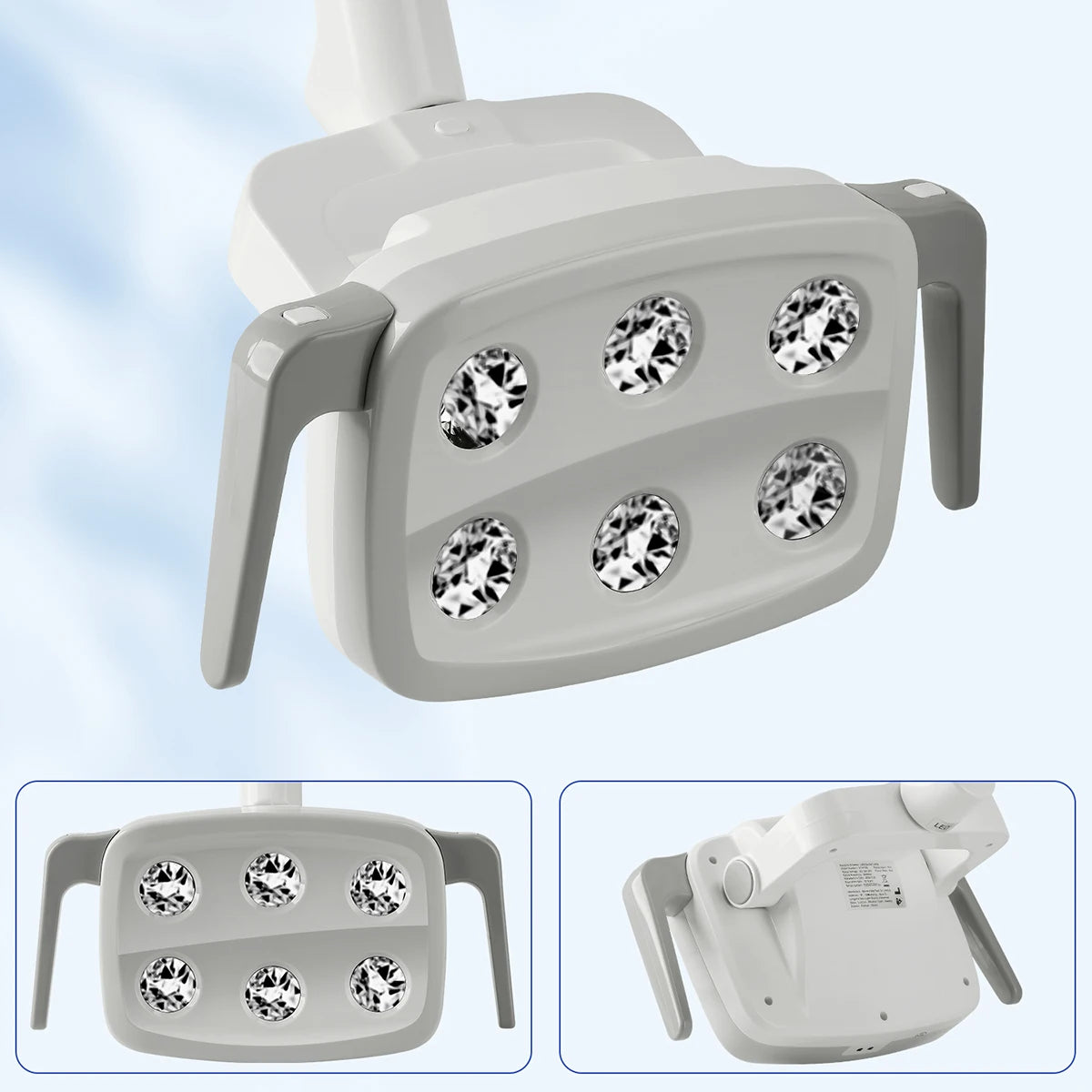 lampe dentaire led ampoules gris blanche moderne poignées interrupteur tactile