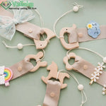 porte accessoires mural moderne rubans clips cheveux motifs floraux pois arc ciel nuages papillons