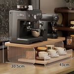 présentoir bois moderne tiroirs vis stockage tasses soucoupes sablés cuisine bar
