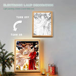 lampe décorative lumineuse illustration animée bois naturel contemporaine contrôleur luminosité