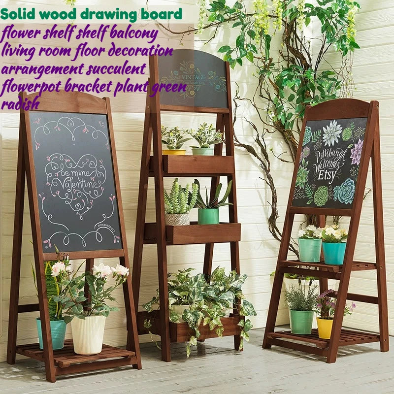 support plantes étagère bois marron angle extérieur pot fleuri verteintérieur tableau noir dessinextérieur jardinfournillevintage