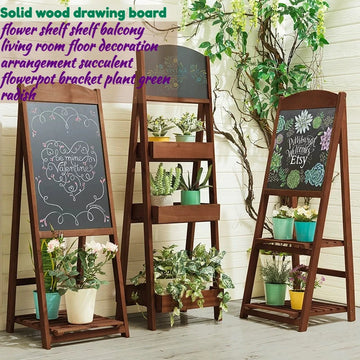 support plantes étagère bois marron angle extérieur pot fleuri verteintérieur tableau noir dessinextérieur jardinfournillevintage