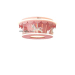 lampe enfantine rose carrousel chevaux blancs moderne éclairage chambre enfants interrupteur bouton LED