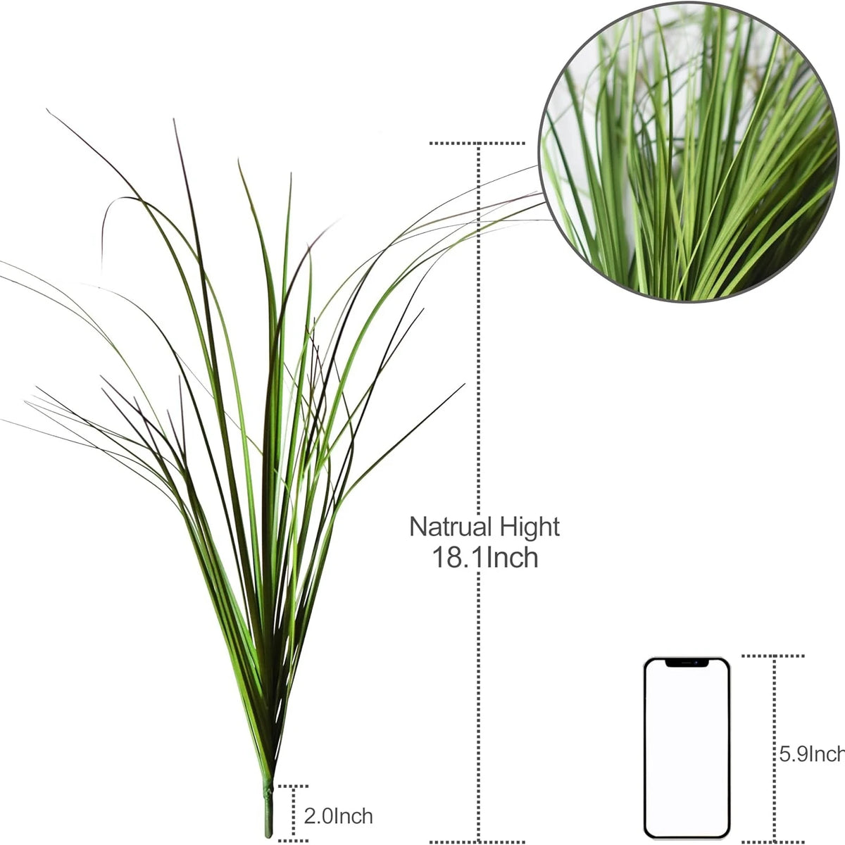 plantes artificielles vertes longues feuilles fines moderne minimaliste décoration extérieure accrochées pot blanc ornement