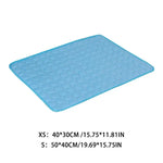 tapis quilted rafraichissant moderne chat bleu clair gris confortable été 40x30cm 50x40cm
