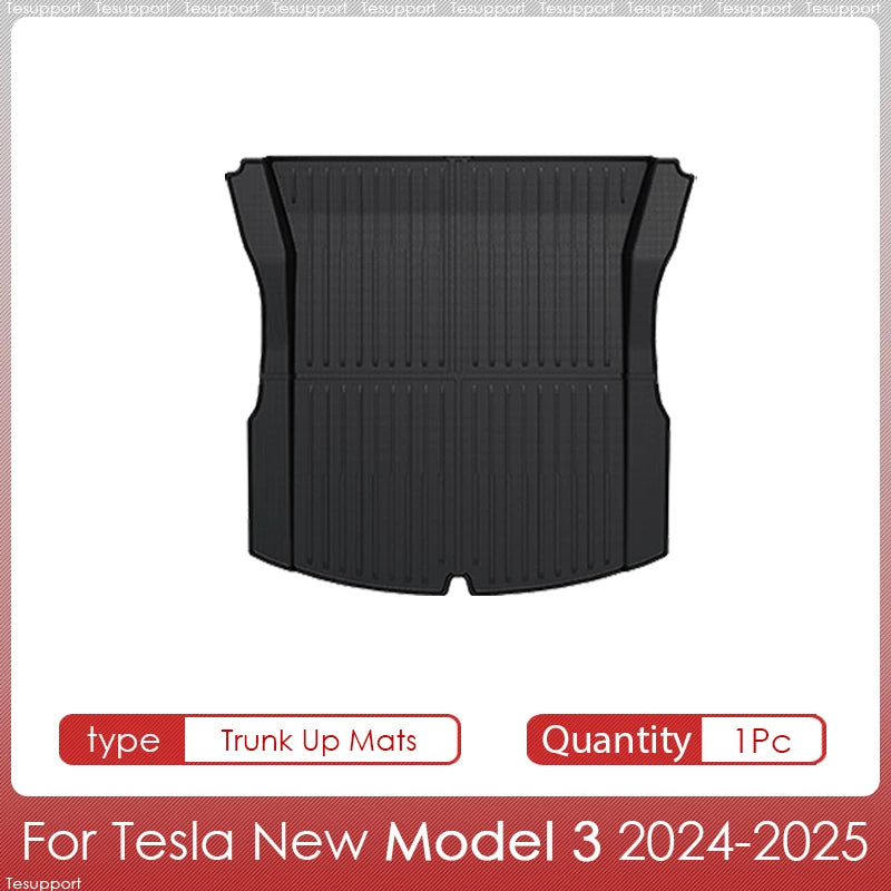 tapis sol voiture tesla model noir rayures horizontales moderne antidérapant imperméable