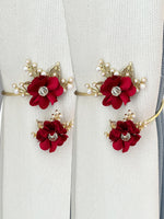 rideaux polonais moderne anneaux métal doré fleurs élégants accessoires fenêtres