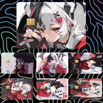 adhésif décoratif cartes bancaires dessin animé personnages motifs waterproof réutilisable noir blanc rouge gris
