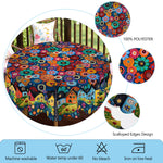 nappe moderne fleurs colorées motifs abstraits printemps été extérieure imperméable polyester multicolore round rectangle