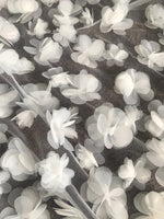 voile mariée blanc fleurs blanches classique romantique transparent dentelle florale