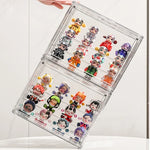 boîte rangement transparente pliable acrylique moderne figurines pièces organisateur jouets display storage box