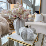 vases décoratifs modernes blanc doré rouge texture martelée élégants coquettes