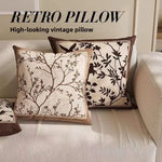 housse coussin fleurs feuilles vintage 100 polyester opaque maison decoration