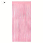 rideau franges rose brillant décoration mariage anniversaire fête gâteau cupcakes ballons confettisDecorationMuraleFestiveFrangesRoseBrillantesPourEvènementsFamiliauxEtProfessionnels