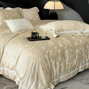 ensemble literie motifs floraux beige clair duvet cover flat sheet fitted sheet taies oreiller