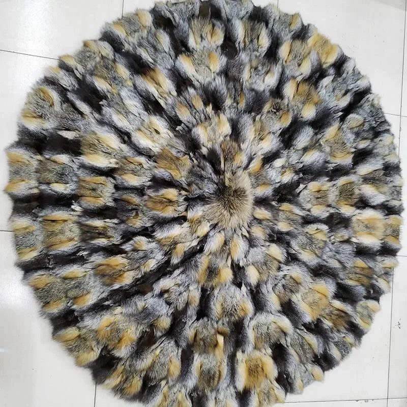 tapis patchwork fourrure imitation moderne gris beige noir blanc doux sol prièreextérieur