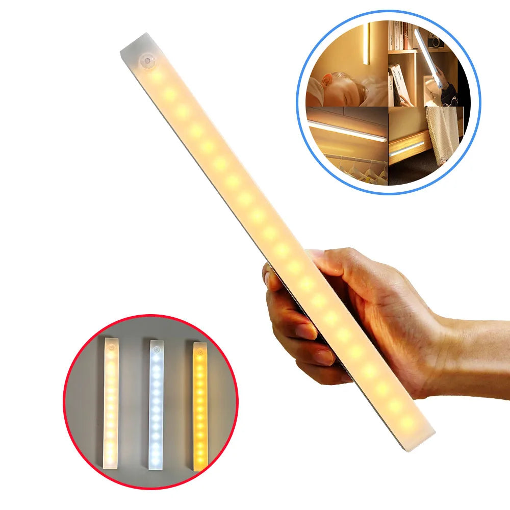 lampe led détecteur mouvement rechargeable 5v warm white cool white 10cm 30cm moderne abs