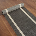 nappe table motif chevrons couleur beige gris blanc moderne rustique fêtes mariage resistant taches