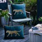 taies d'oreiller velours oiseau perroquet feuilles bleu foncé élégant non toxique polyester respectueux environnement