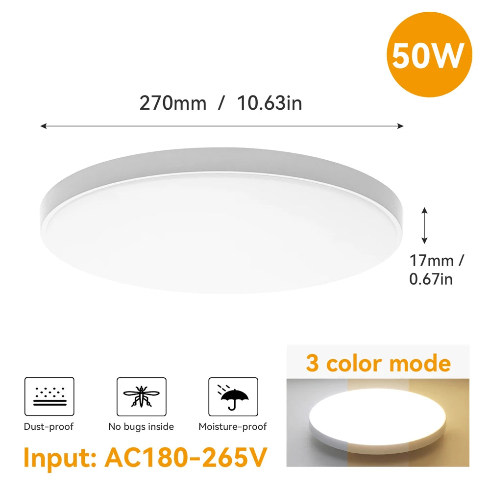 plafonnier led moderne blanc 37cm 2492000 flux lumineux cuisine chambre salon salle bain