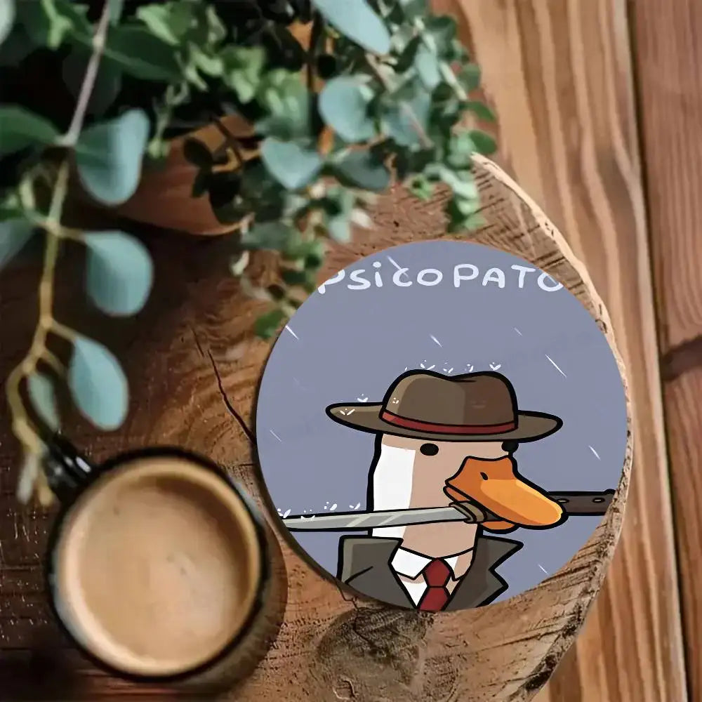 sous verres bois canards expressions modernes opaques hygiène table ecofriendly