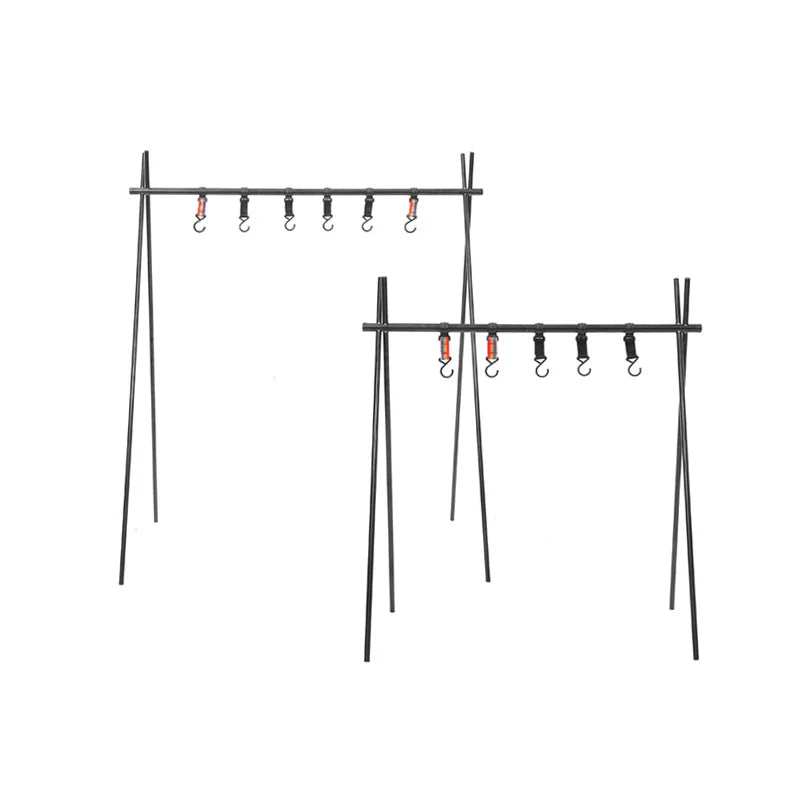 porte ustensiles pliables extérieur aluminium noir rouille camping suspension cuivré outdoors cuisson