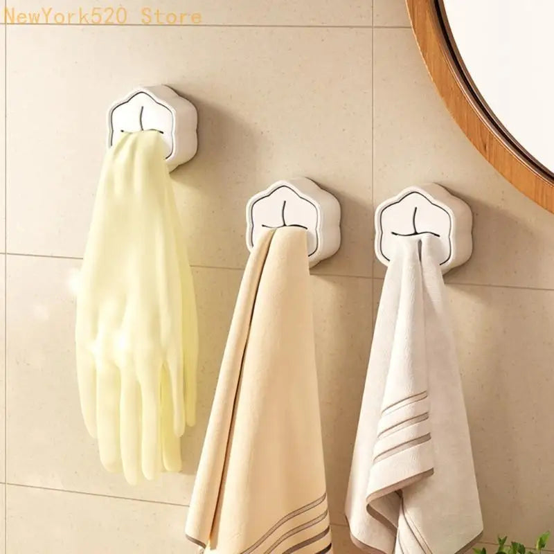 porte serviettes mural adhésif blanc motif croix moderne acrylique auto fixation vaisselle cuisine