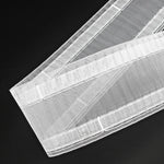 ruban rideaux plissé blanc transparent moderne 75mm clips accessoire couture 1m 5m 10m