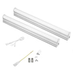 tube led blanc moderne 6w 8w 29cm 30cm aluminium lisse clips vis