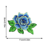 broderies 3d fleurs roses pivoines adhésif transparents motifs floraux couleurs bleues vertes rouges jaunes