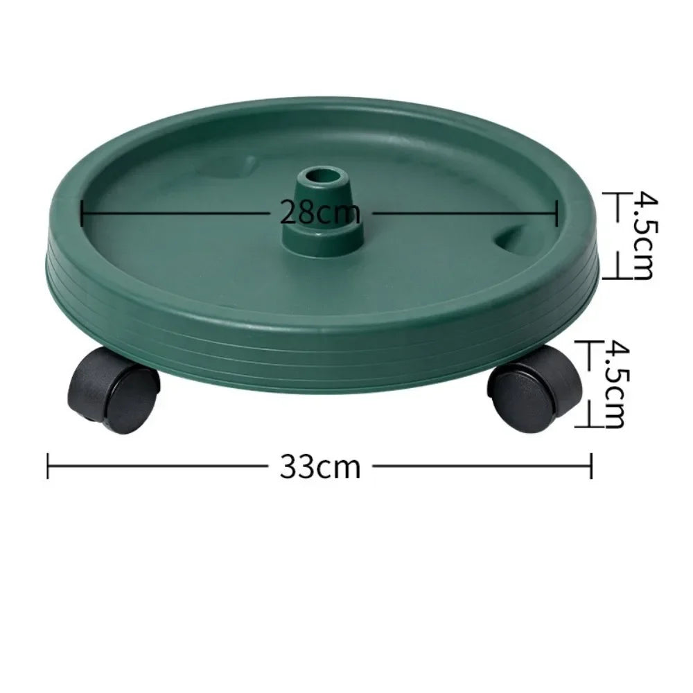 pots fleurs gris orange moderne roulettes plastique jardin adultes