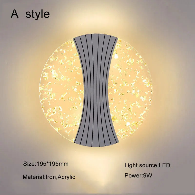 lampe murale moderne gris marbre éclairage quotidien cuisine chambre coucher entrée 9W LED