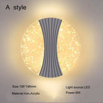 lampe murale moderne gris marbre éclairage quotidien cuisine chambre coucher entrée 9W LED
